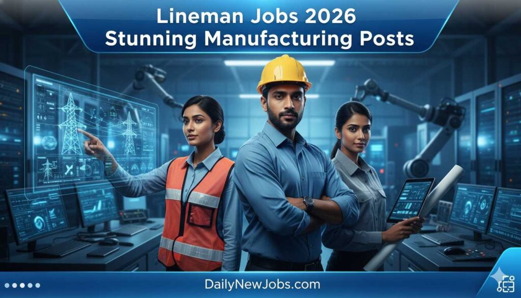 Lineman Jobs 2026 Stunning Manufacturing Posts