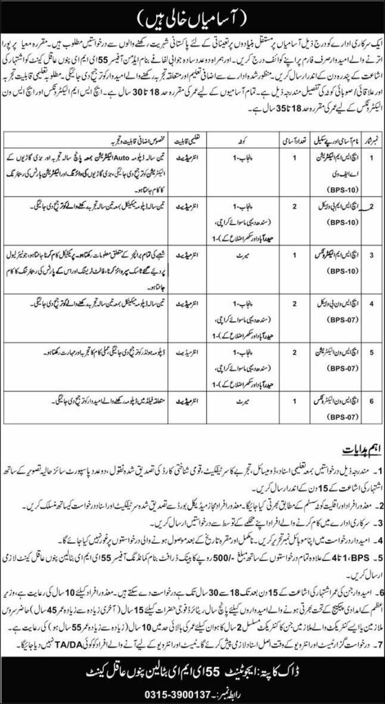 Pakistan Army Jobs 2026 Apply Now for Pano Aqil Posts
