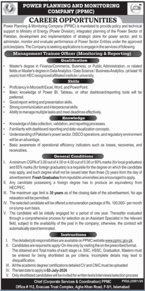 Power Planning Monitoring Jobs 2026 Latest Vacancies