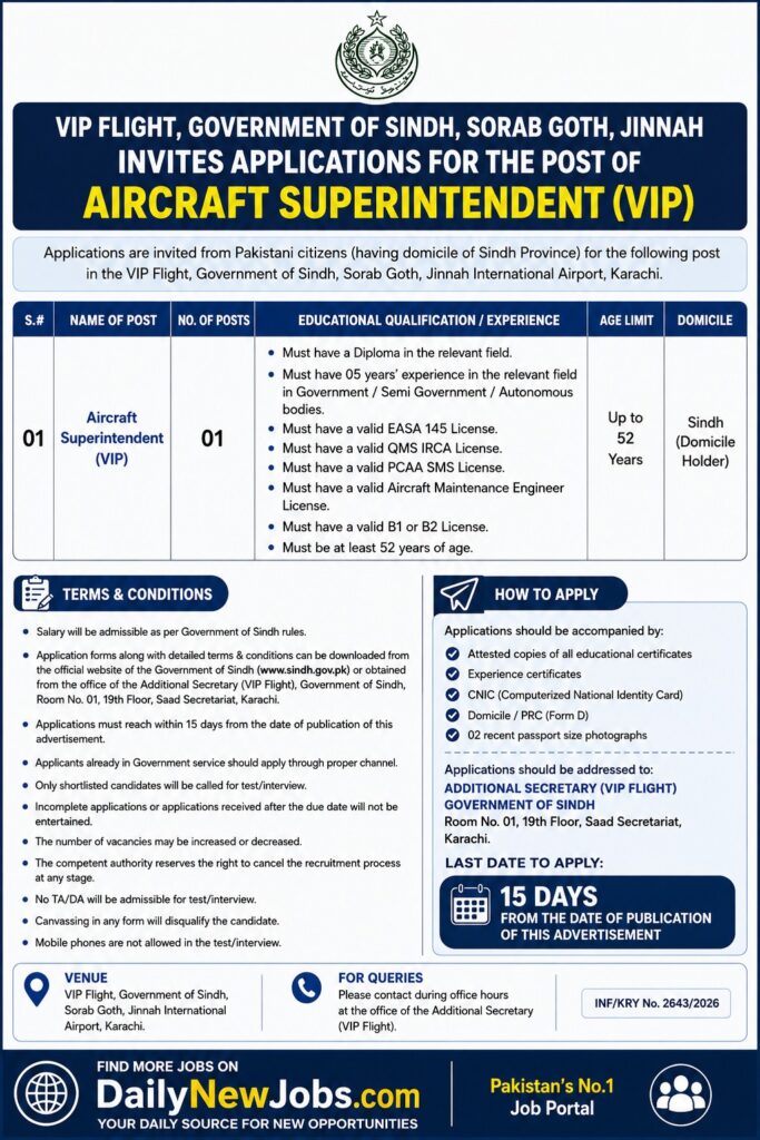 Services General Administration & Coordination Karachi Job