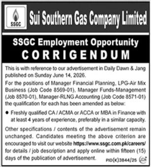 SSGC Jobs 2026 Latest Management Vacancies Apply Now