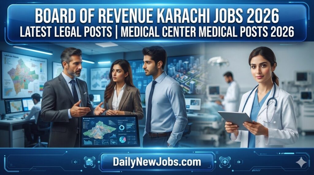 Board Of Revenue Karachi Jobs 2026 Latest Legal Posts