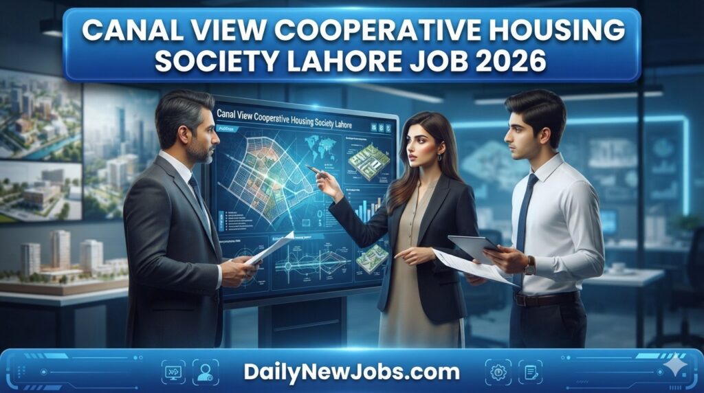Canal View Cooperative Housing Society Lahore Job 2026