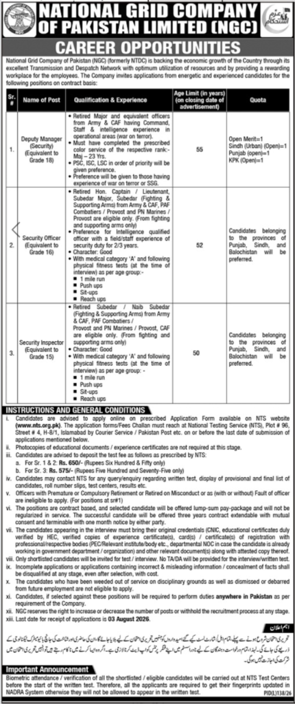 National Grid Jobs Top Management Security Posts Available