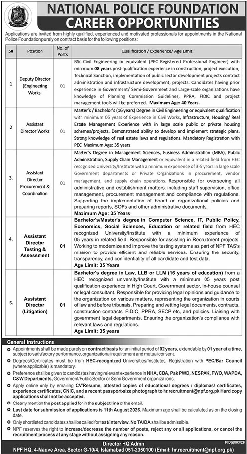 National Police Foundation Jobs 2026 Apply Now