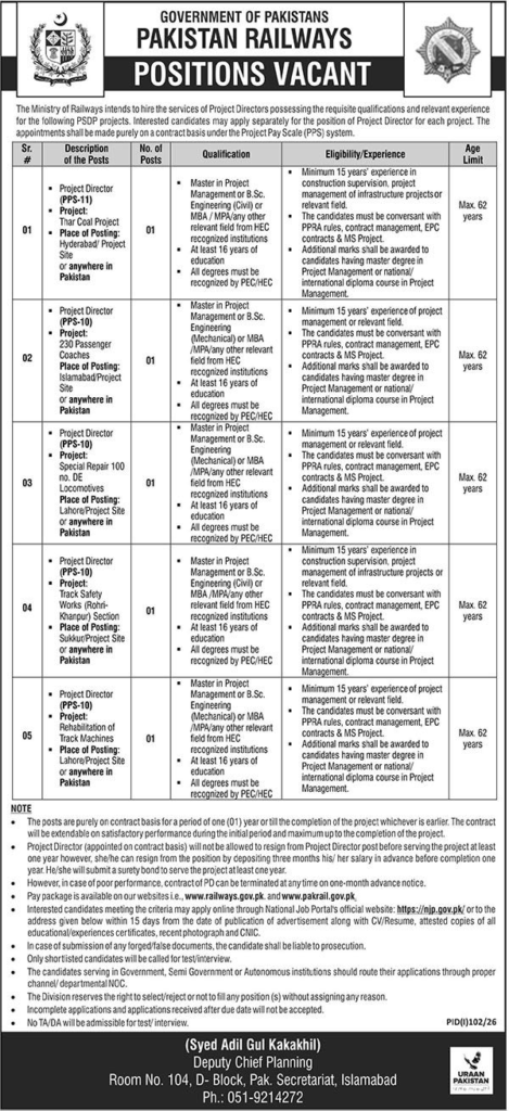 Pakistan Railways Jobs 2026 Best Exclusive Management Posts
