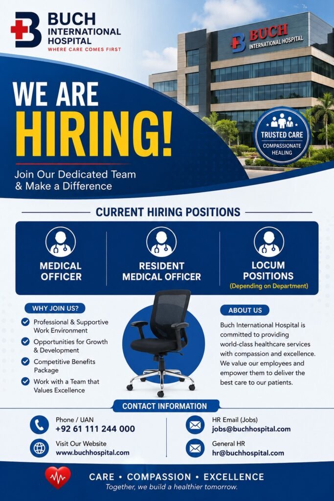 Medical Jobs at Buch International Hospital Apply