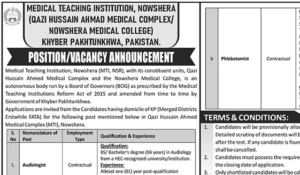 MTI Nowshera situation vacant advertisement header