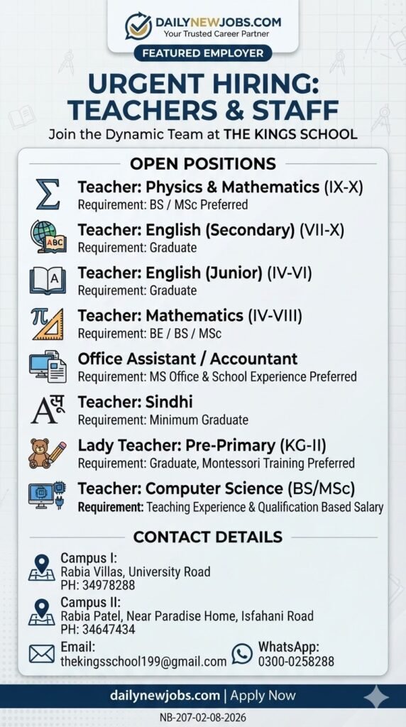 The Kings School  Teaching Jobs 2026 Apply Online