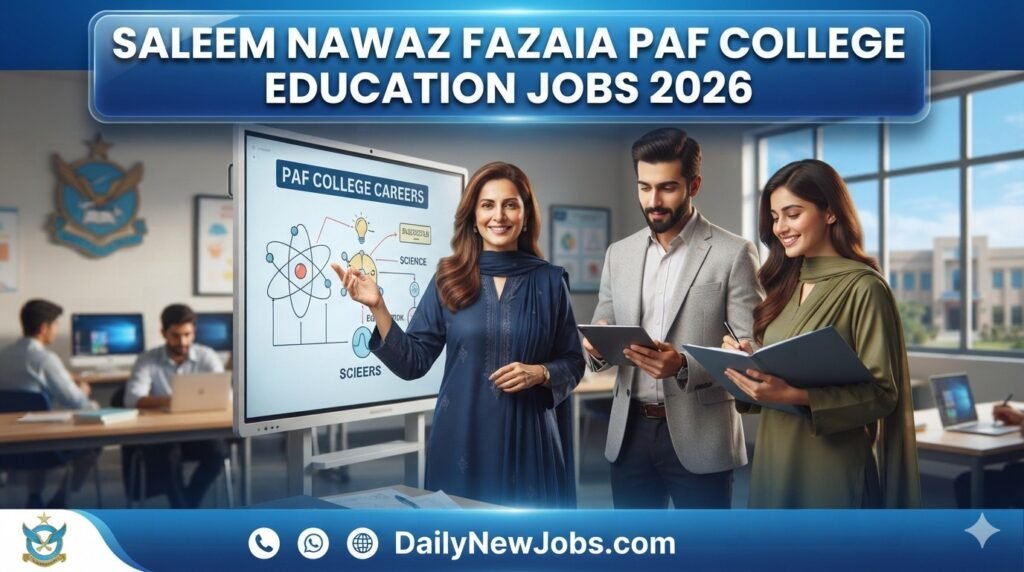 Saleem Nawaz Fazaia PAF College Education Jobs 2026
