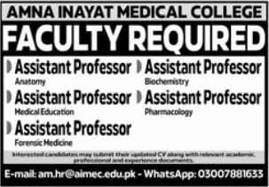 Assistant Professor Jobs AIMC Lahore 2026