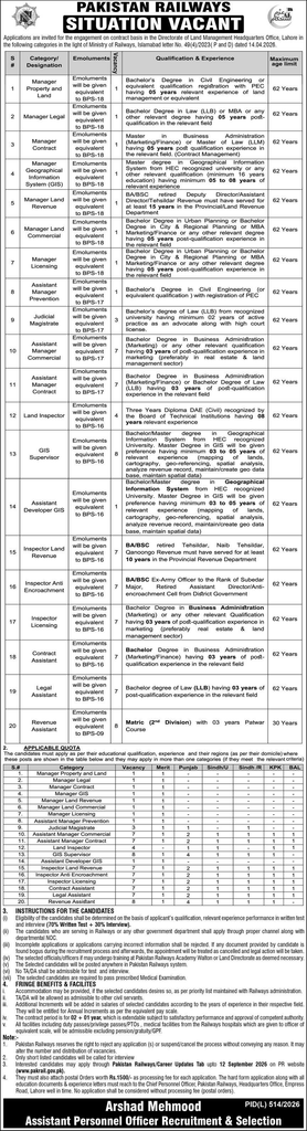 Pakistan Railways Jobs 2026 —  Apply Now