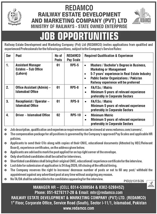Railway Estate Development Marketing Jobs 2026