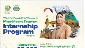 Magnificent Tourism Internship Program advertisement showing stipend, duration and eligibility criteria
