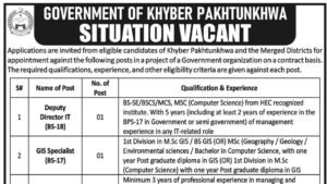 Government of Khyber Pakhtunkhwa situation vacant advertisement header