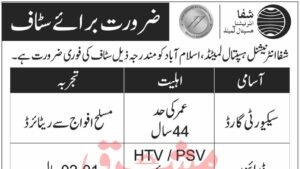 Shifa International Hospital staff required advertisement header