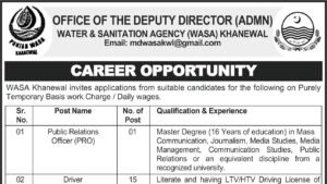 Illustration of municipal sanitation and utility workers, representing WASA Khanewal jobs 2026
