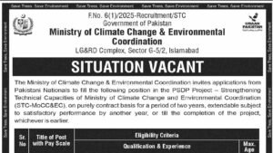 Ministry of Climate Change Islamabad Social Media Manager recruitment 2026