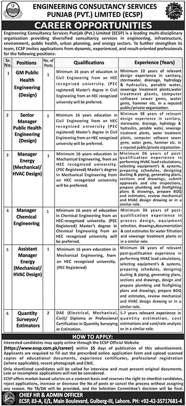 Engineering Consultancy Services Punjab (ECSP)